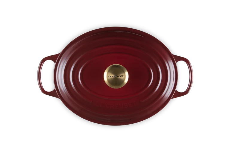 Cocotte ovale Evolution in ghisa vetrificata 29 cm, color garnet