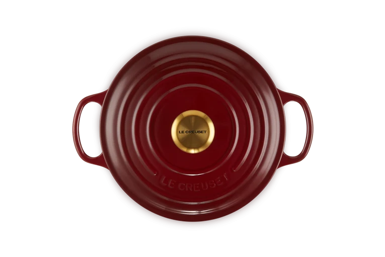 Cocotte rotonda Evolution in ghisa vetrificata 24 cm, color garnet