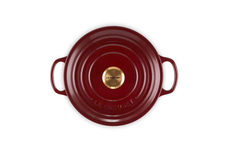 Cocotte rotonda Evolution in ghisa vetrificata 20 CM, color garnet