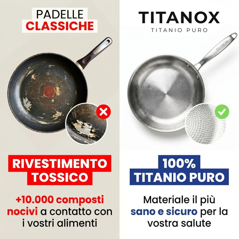 Padella 100% Titanio Puro — TITANOX®