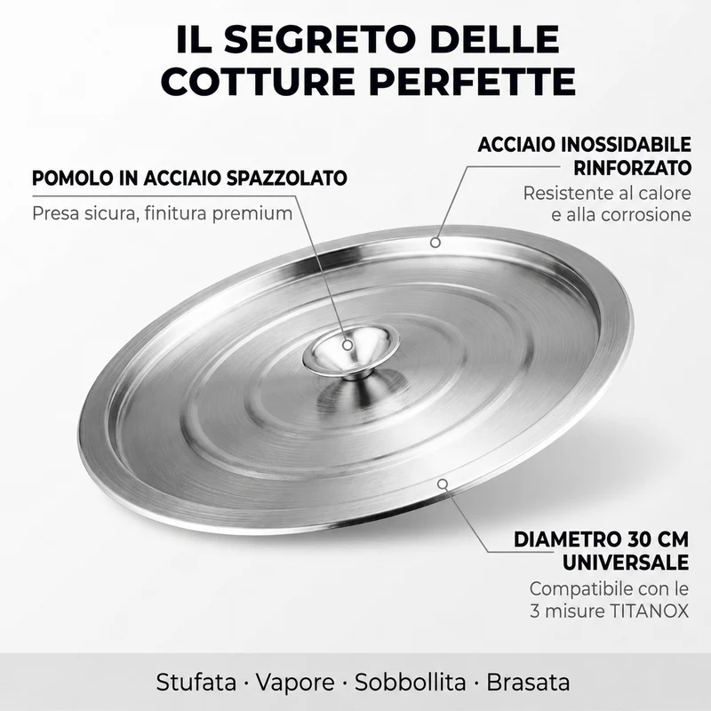 Coperchio Universale Inox — TITANOX®