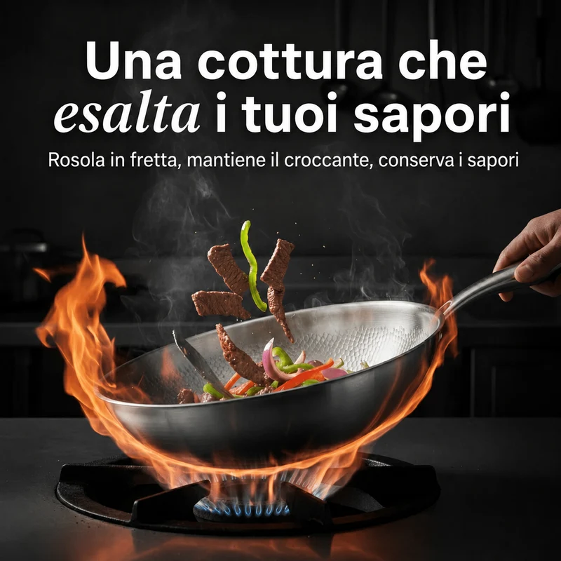 Wok 100% Titanio Puro (28 cm) — TITANOX®