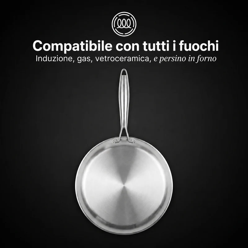 Padella per Crêpes 100% Titanio Puro (28 cm) — TITANOX®