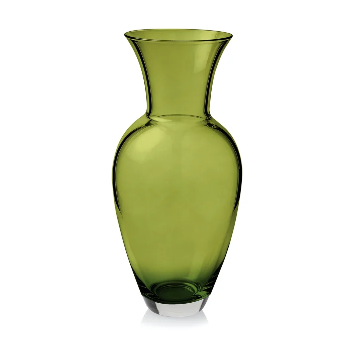 Hydria vaso in vetro incamiciato H 31 cm