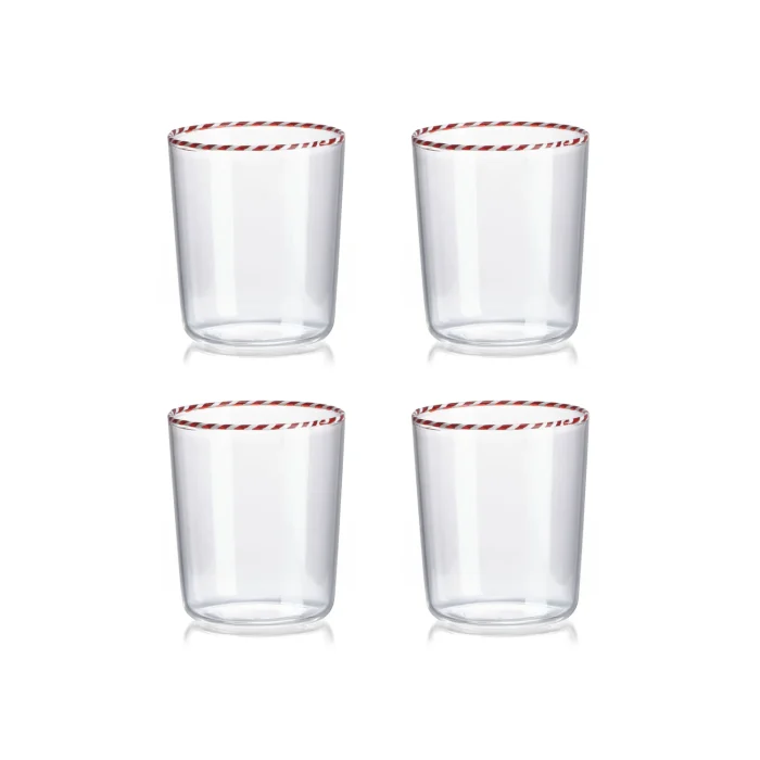 Sweet Set 4 Bicchieri In Borosilicato