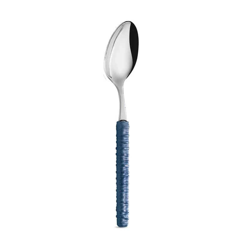 Cucchiaio Tavola - Rattan Blu Avio LD14306C