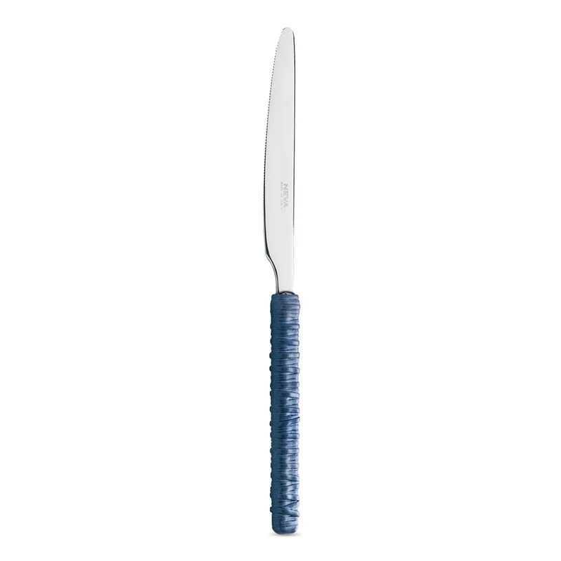 Coltello Tavola - Rattan Blu Avio LD14306C