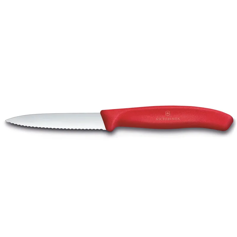 Spelucchino ondulato manico Rosso - Swiss Classic