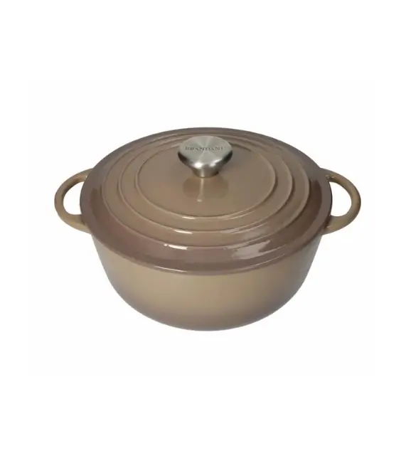 Brandani Casseruola Cocotte Tortora Ghisa Smaltata 4 Lt