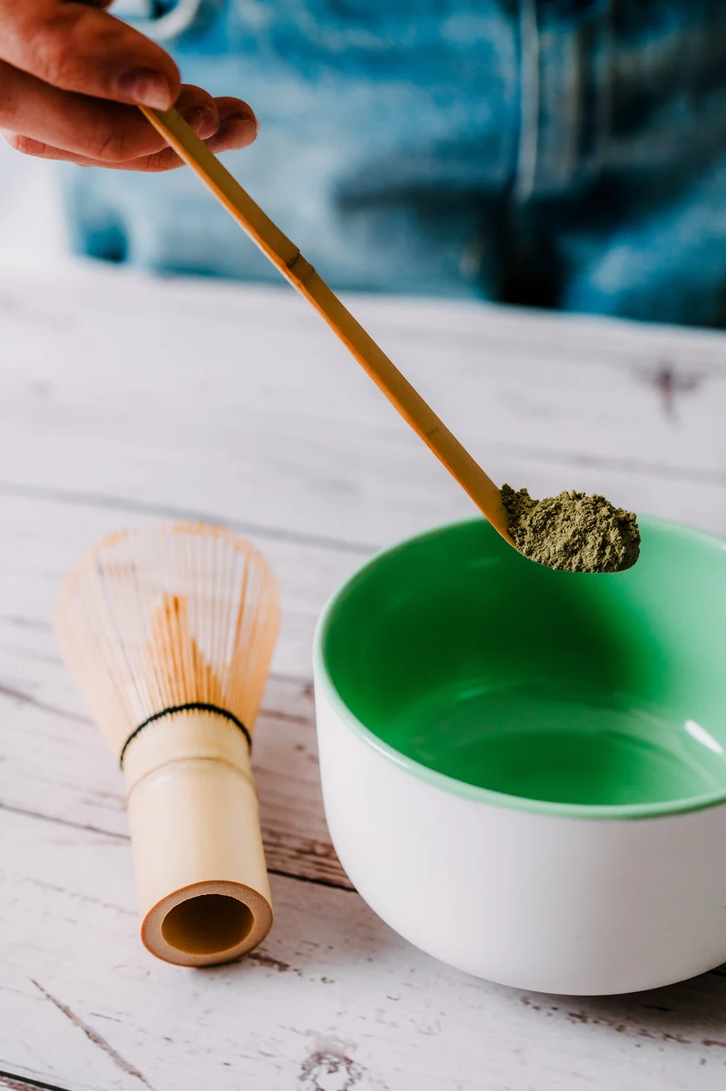 Set de Té Matcha 3 Piezas – Bol Cerámico, Batidor de Bambú 72 Varillas y Cucharilla