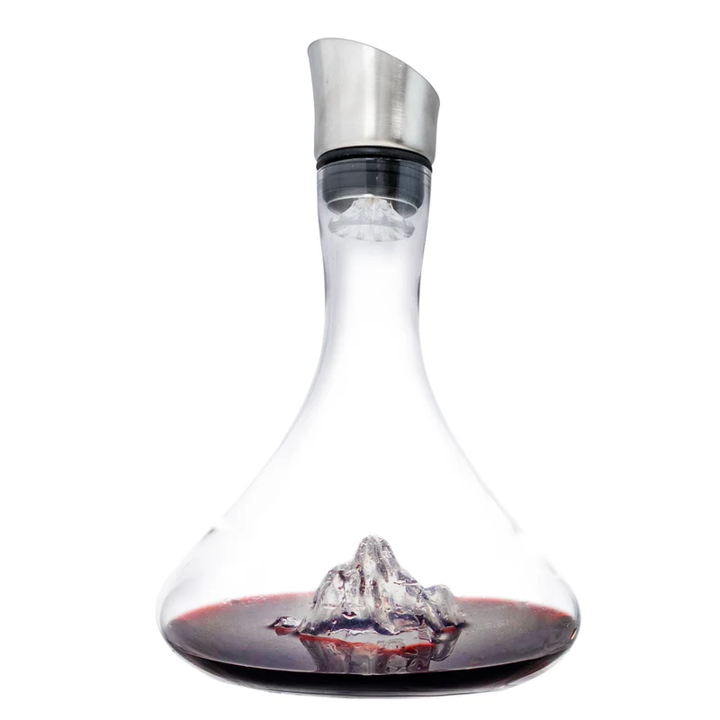 Decantador de Vino Montaña 1,5 L con Oxigenador y Vertedor