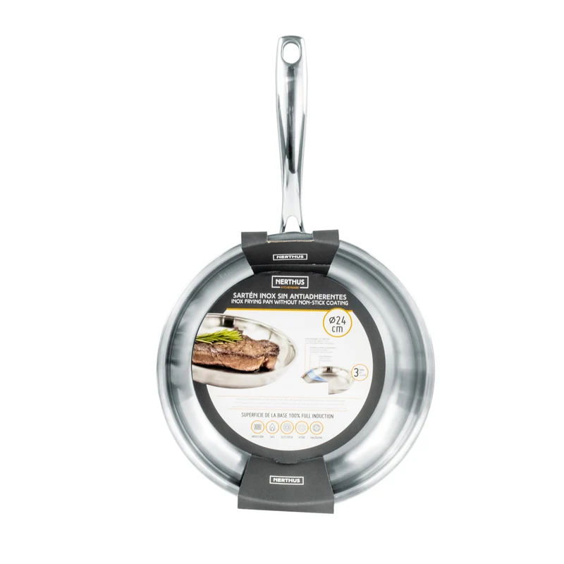 Sartén de Acero Inoxidable 3 Capas – Base Full Induction