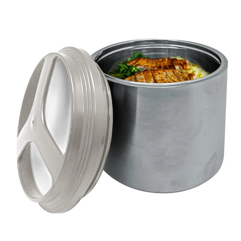 Termo alimentario acero inoxidable doble pared 1L o 1.5L de doble compartimento