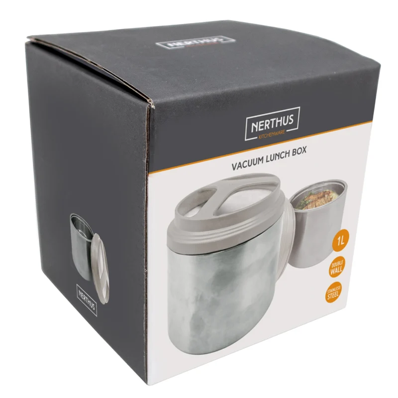 Termo alimentario acero inoxidable doble pared 1L o 1.5L de doble compartimento