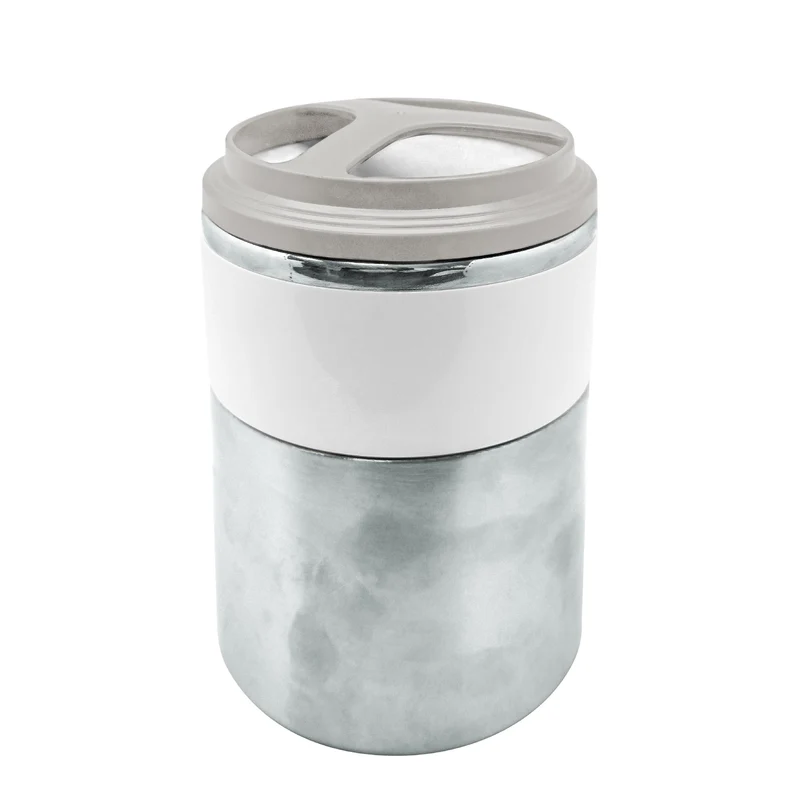 Termo alimentario acero inoxidable doble pared 1L o 1.5L de doble compartimento