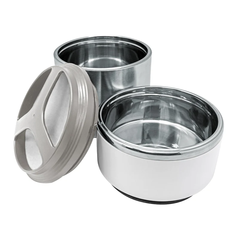 Termo alimentario acero inoxidable doble pared 1L o 1.5L de doble compartimento