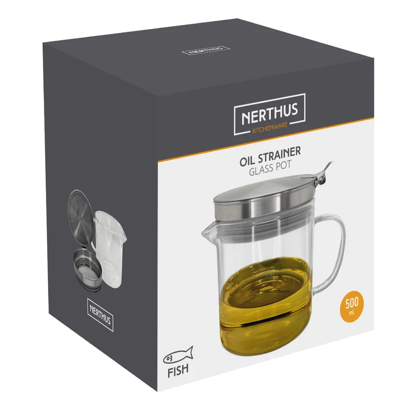 Grasera de Cristal 500 ml con Filtro