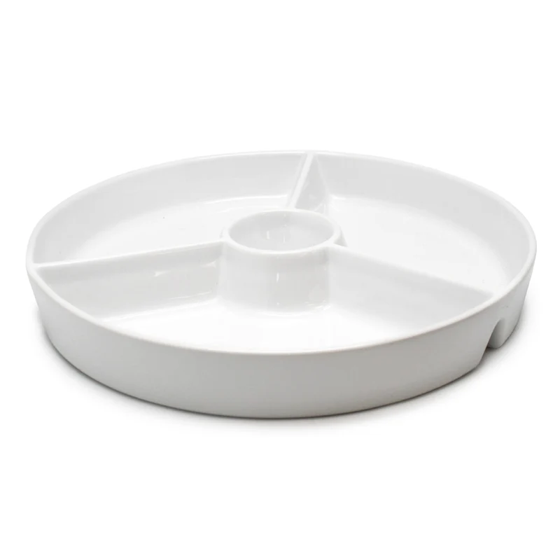 Plato para Snacks de Porcelana Redondo