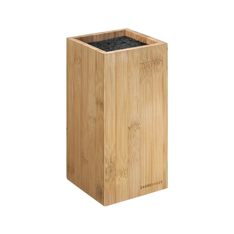 Ceppo coltelli quadrati con inserto di setole flessibili Eco Line cm 12x12x23