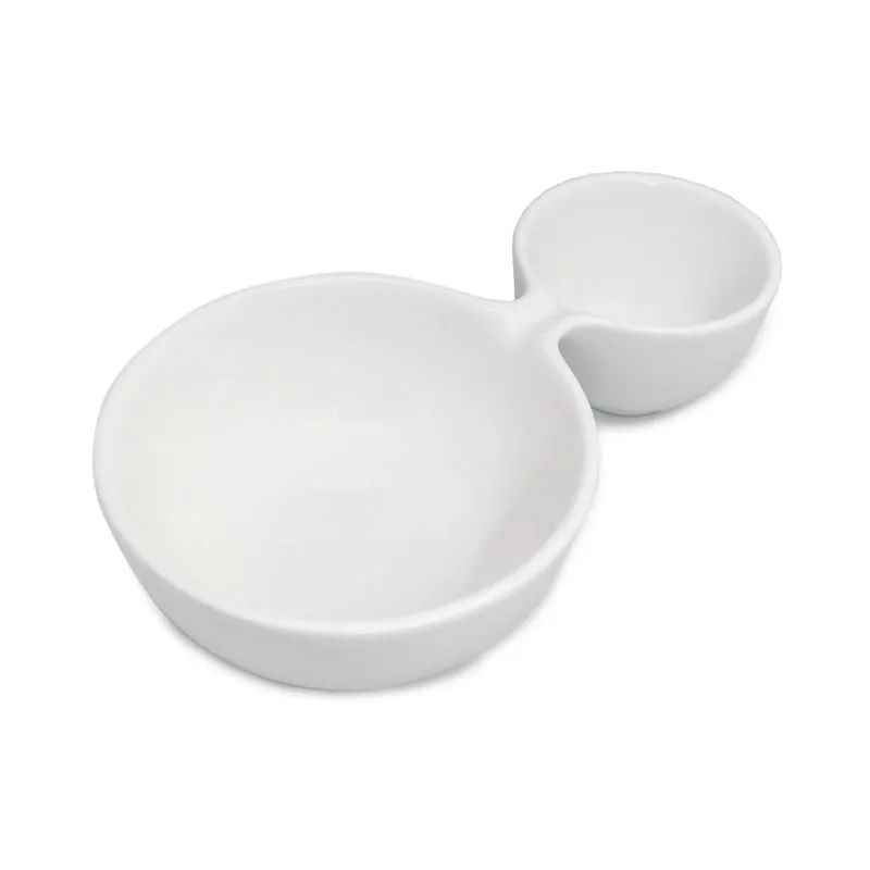 Cuenco Doble de Porcelana para Aperitivos