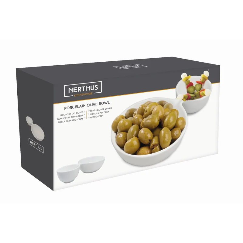 Cuenco Doble de Porcelana para Aperitivos