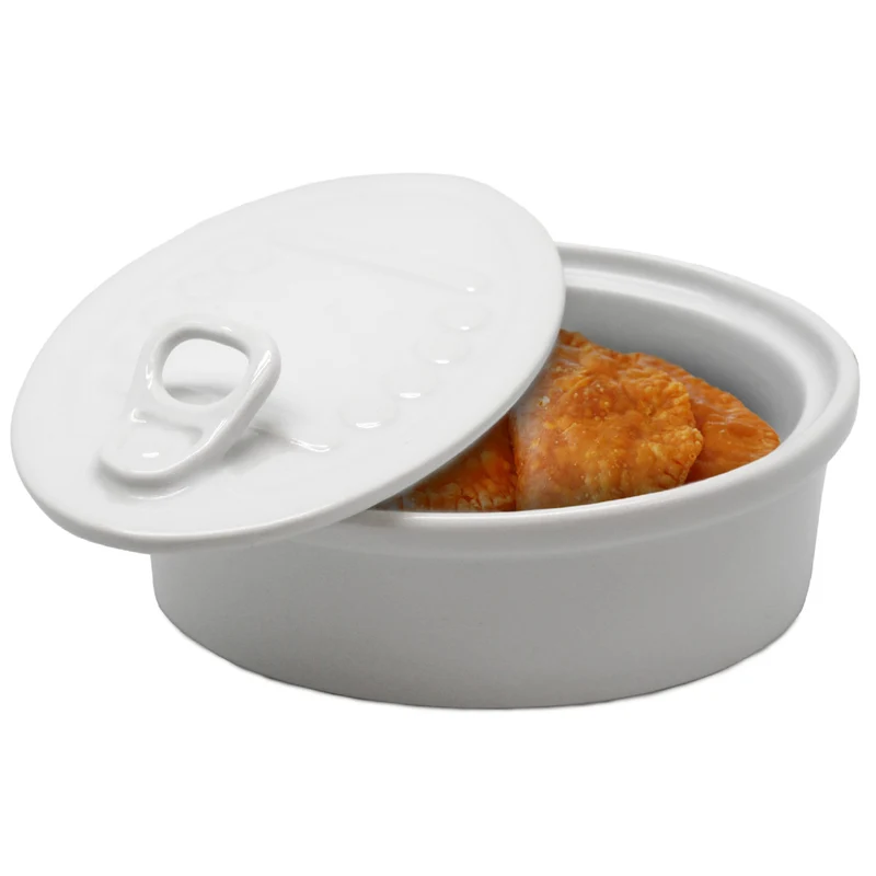 Lata de Porcelana para Snacks con Tapa