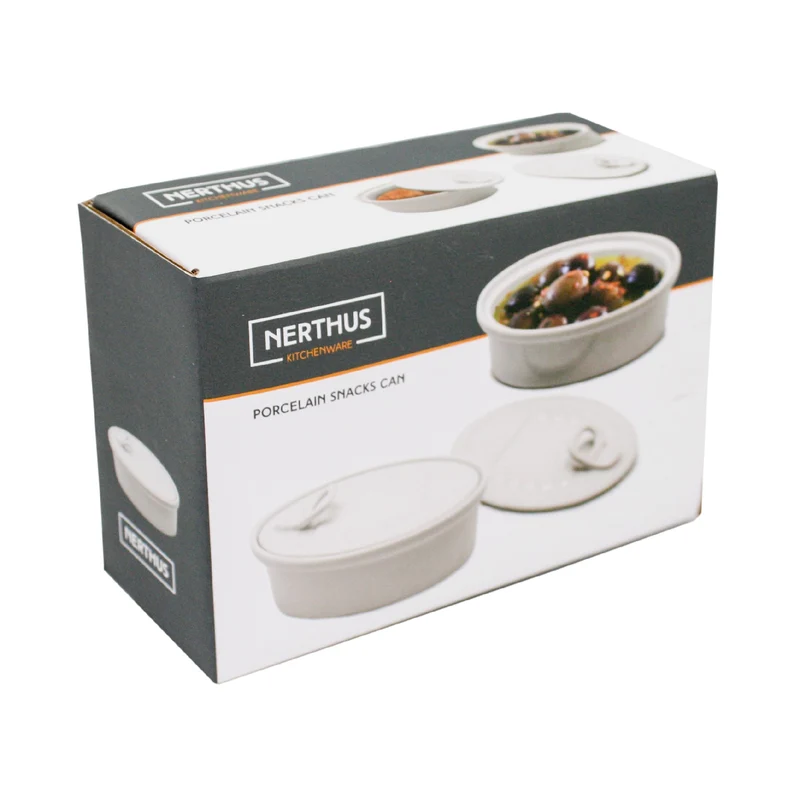 Lata de Porcelana para Snacks con Tapa