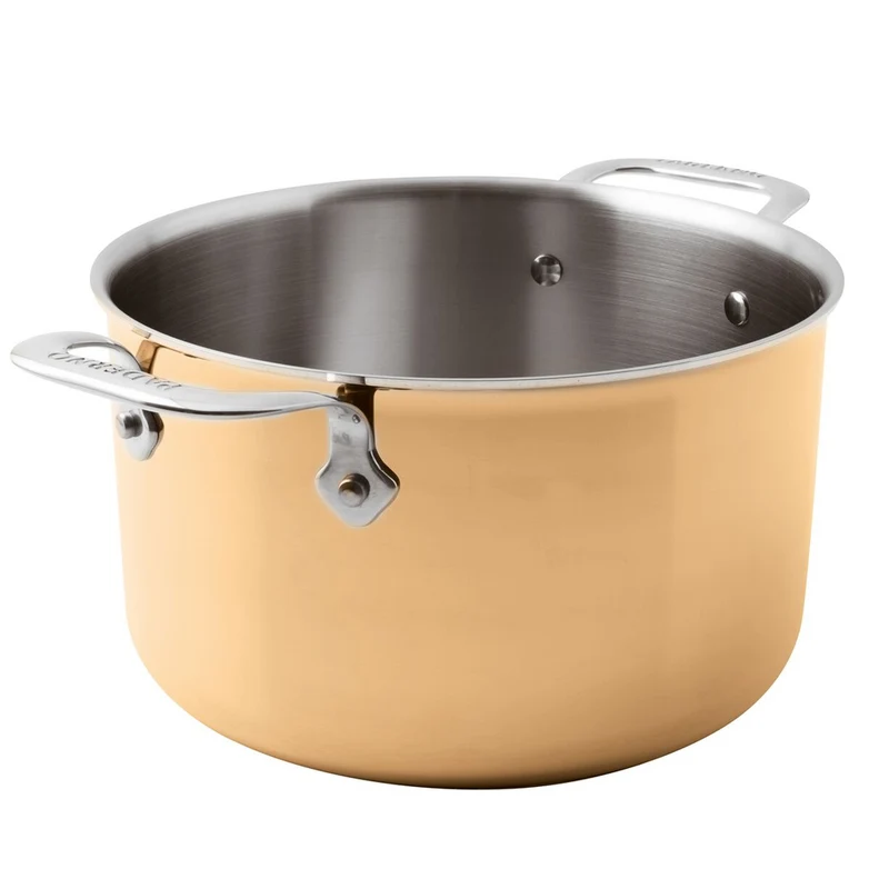 Casseruola rame alta 2 manici ø cm.24 lt.6.3