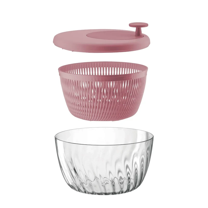 SPIN&STORE - CENTRIFUGA INSALATA CON COPERCHIO - 26 CM Mauve