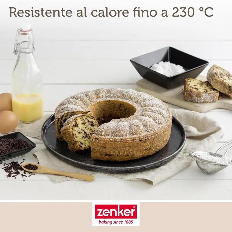 Tortiera apribile a 2 fondi con cerniera, Ø26m Linea Black Metallic