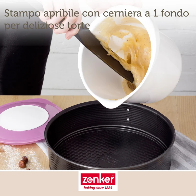 Tortiera antiaderente apribile a cerniera, Ø24cm Linea Black Metallic