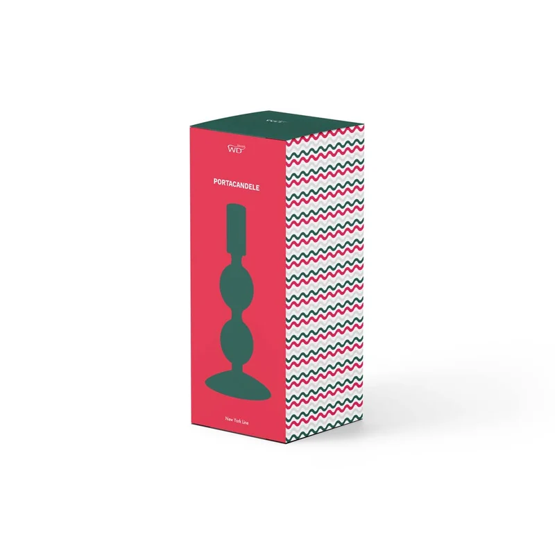 Porta candele in vetro borosilicato - 16 cm Rosso