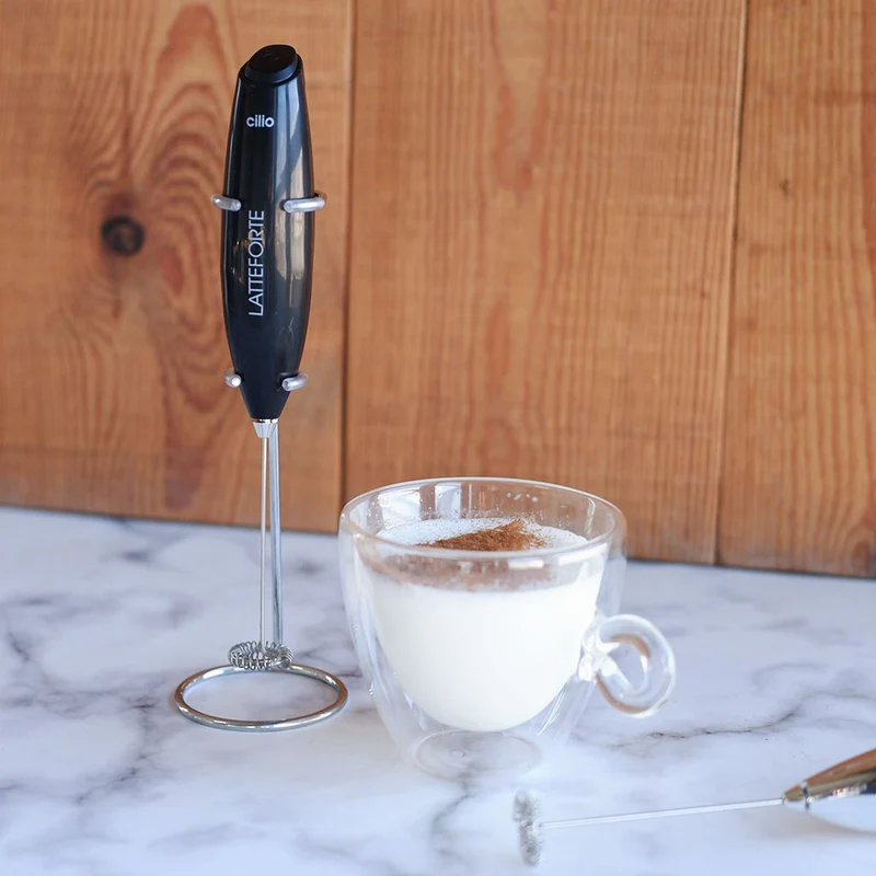 Batidor espumador para leche Cilio (con soporte)