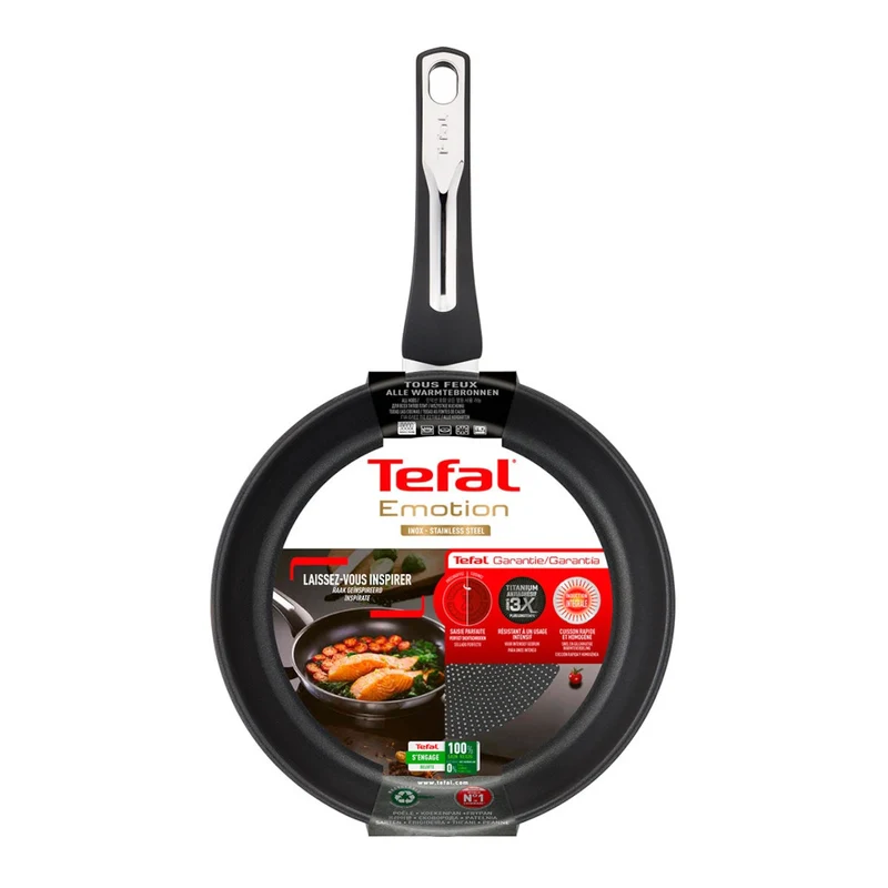 Sartén antiadherente exterior inox Emotion Tefal