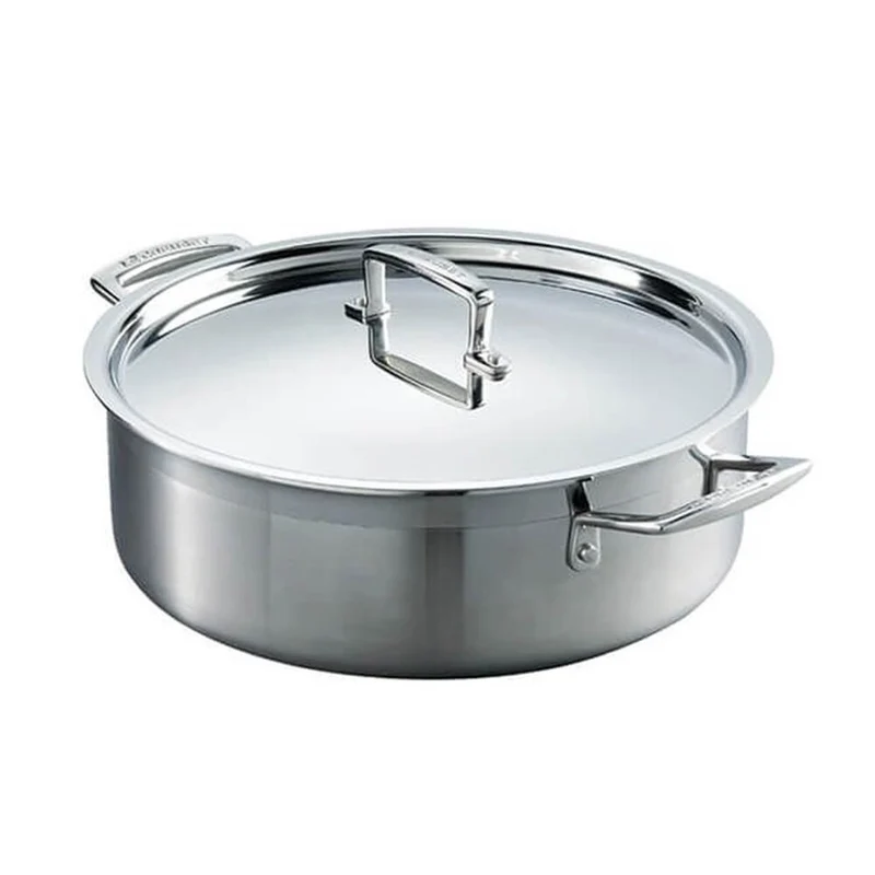 Cacerola baja tipo rustidera acero inox Le Creuset
