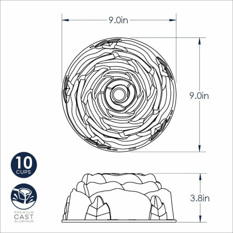 Molde Bundt Rose Nordic Ware