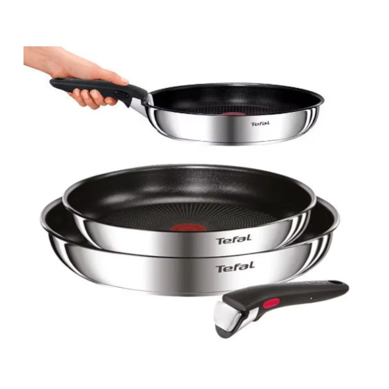 Conjunto de 3 sartenes y mango Ingenio Emotion Tefal 22, 24 y 28 cm