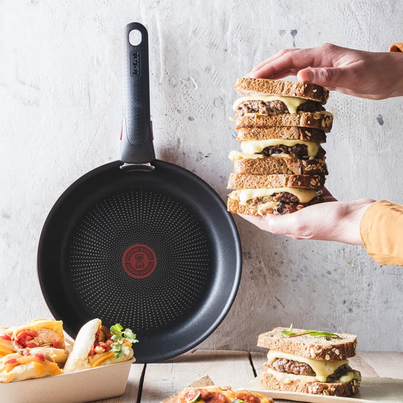Conjunto de 3 sartenes y mango Ingenio Emotion Tefal 22, 24 y 28 cm