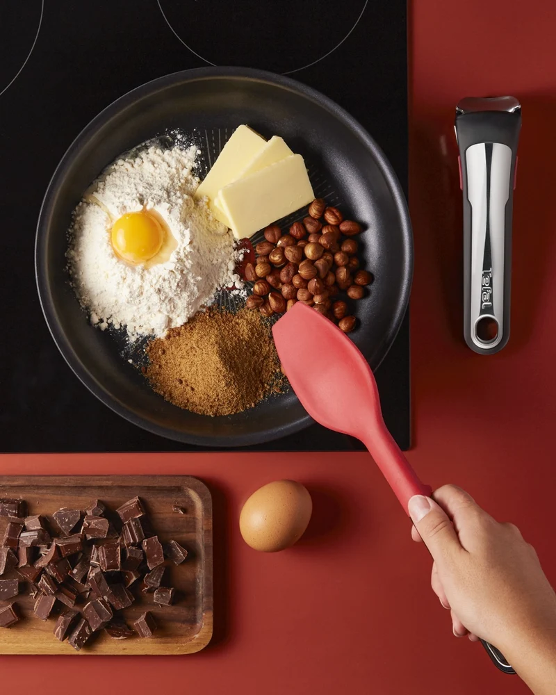 Conjunto de 3 sartenes y mango Ingenio Emotion Tefal 22, 24 y 28 cm