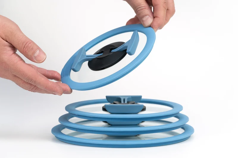 nesto Topf Deckel mit Silikonrand Ø 22 cm blau