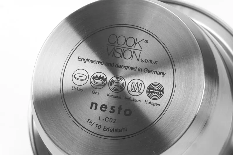 nesto Edelstahltopf Ø 16 cm x 9,2 cm, 1,3l