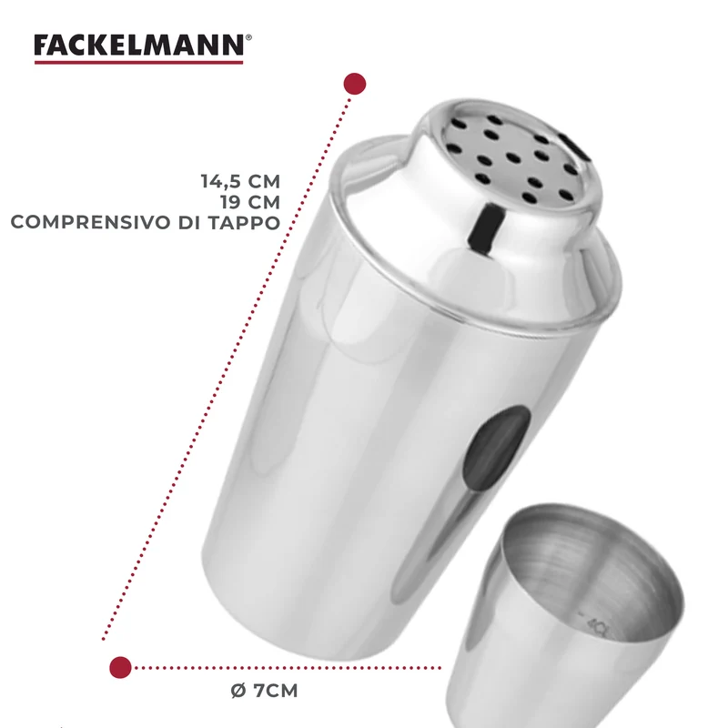 Set per Cocktail, miscelatore shaker, misurino dosatore e forma ghiaccio