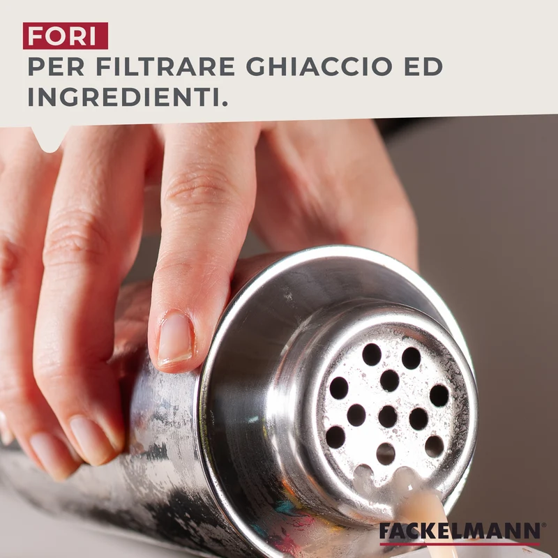Set per Cocktail, miscelatore shaker, misurino dosatore e forma ghiaccio