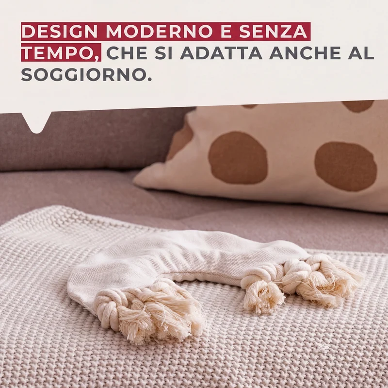 Treccia gioco per cani, in cotone, 23×17×3 cm