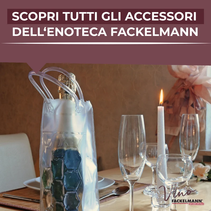 Set da 2 Sacchetti refrigeranti per bottiglie, blu e rosso