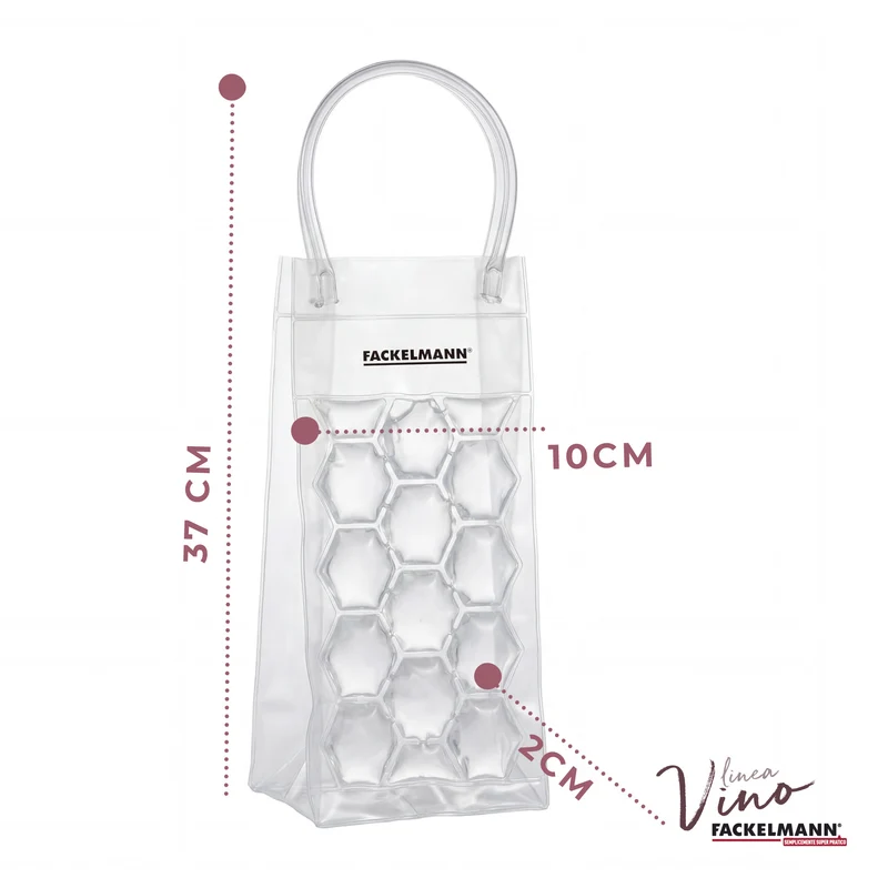 Set da 2 Sacchetti refrigeranti per bottiglie, bianco e rosso