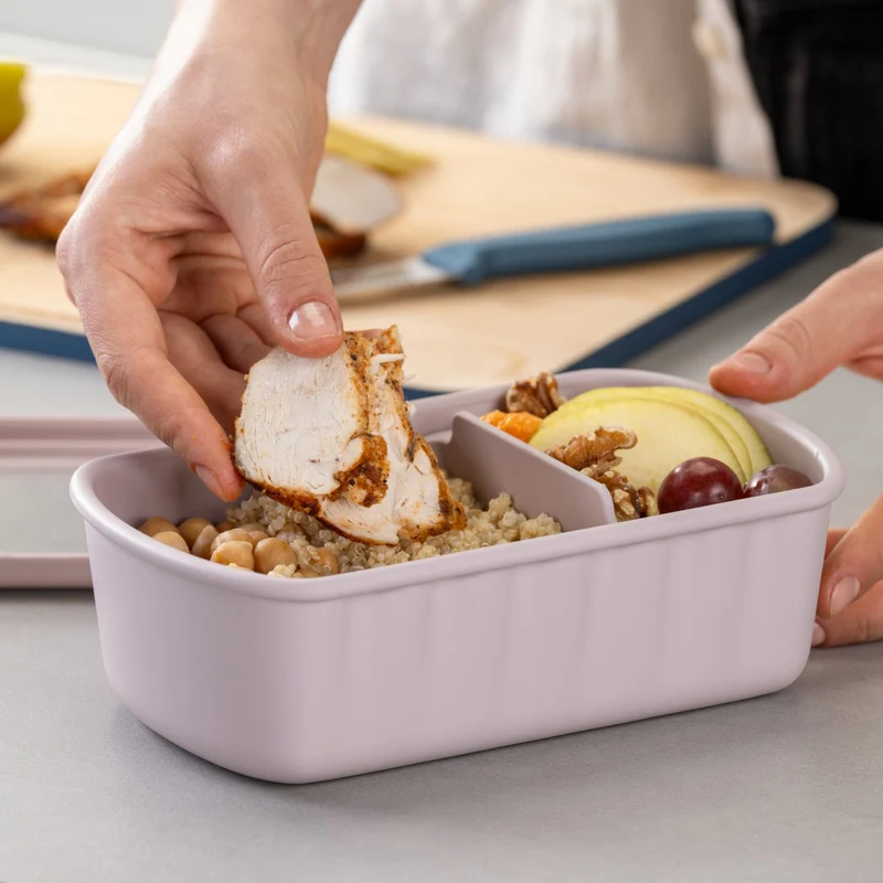 Contenitore per alimenti Linea Flexibox, beige, 1000 ml, 20,5 × 12,5 × 6,6 cm