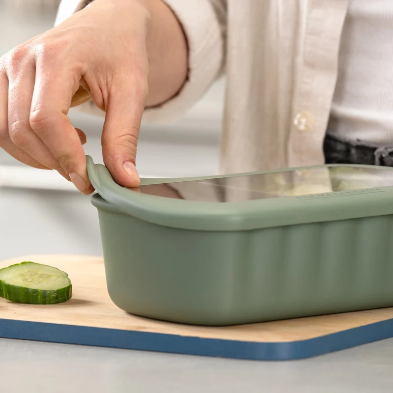 Contenitore per alimenti Linea Flexibox, verde, 1000 ml, 20,5 × 12,5 × 6,6 cm