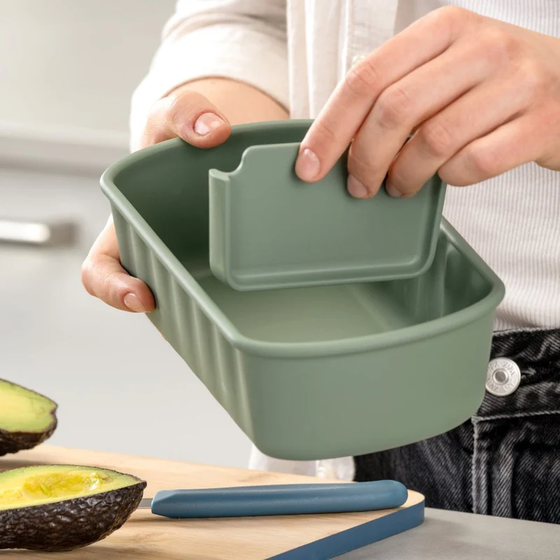 Contenitore per alimenti Linea Flexibox, verde, 1000 ml, 20,5 × 12,5 × 6,6 cm