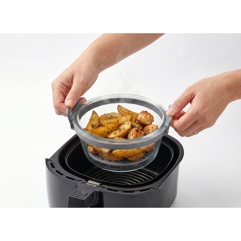 Recipiente de Cristal para Freidora de Aire – Redondo y Cuadrado